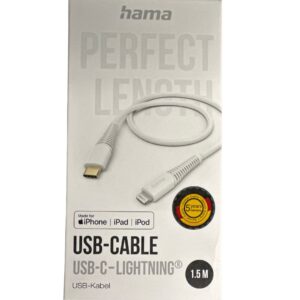 Hama Data Lightning Cable 1.5M White(173640)