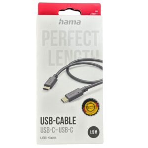 Hama Data Cable USB-C to USB -C 1.5M Black (201591)