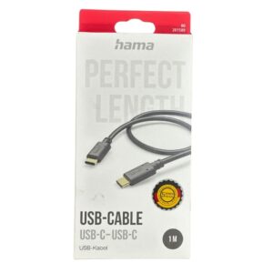 Hama Data Cable USB-C to USB -C 1M Black (201589)