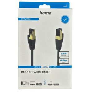 Hama CAT8 Halogen Free ,Double shielded Network Cable 40GPS 5M (200694)