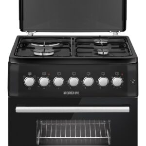 BRUHM GAS COOKER BLACK BGC-66M31ORNN