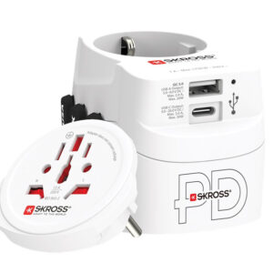 SKROSS World Adapter 3 Pole with USB-C (27141)