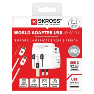 SKROSS World Adapter 3 Pole 45W (29107)