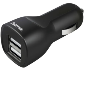 HAMA DUAL USB CAR CHARGER 4.8A (123587)