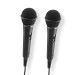HAMA DYNAMIC KARAOKE MICROPHONE SET - WIRED  (46002)